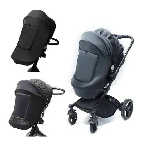 Sun-Protection UPF50+ Pram Sunshade Elastic Stretchy Pushchair Sun Parasol Rainproof