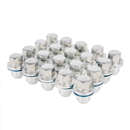 Image of Bevinsee M14x1.5 Wheel Lug Nuts 20PCS Compatible with Land Rover Range Rover LR3 2006-2009, Range Rover Sport 2006-2013, Replaced RRD500510 RRD500290, for Stock Wheel