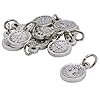 10-Pack Tiny Saint Benedict Medals (Silver-Tone) | Patron Saint of Students & Europe | Perfect for DIY Chaplets, Religious Jewelry, First Communion & Confirmation Catholic Gifts #1