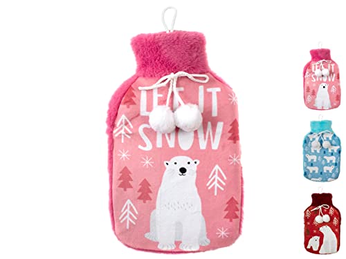 H&H Borsa Acqua Calda Pile, Orso Polare, 2 Lt, Assortiti