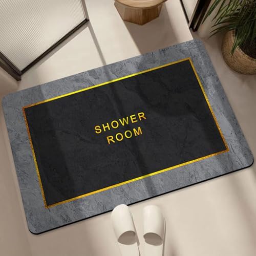 Lukery Absorbent Bath Mats, Quick-Drying Diatom Mud Bathroom Show...