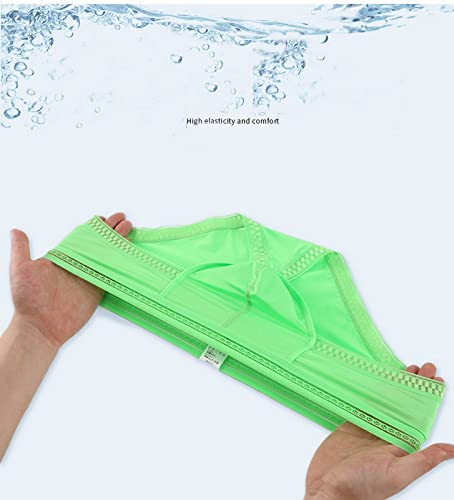 Ice Silk Lace Men's Low Waist U Convex Design Briefs Transparent Breathable Quick-drying Underwear3