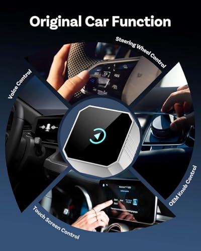 Image of 2026 Wireless CarPlay Adapter for iPhone ＆ Android Auto Mini Wired to Wireless Apple Car Play Adapter Plug & Play Compatible for iPhone iOS 10+ Android 11+ with After 2016 Cars