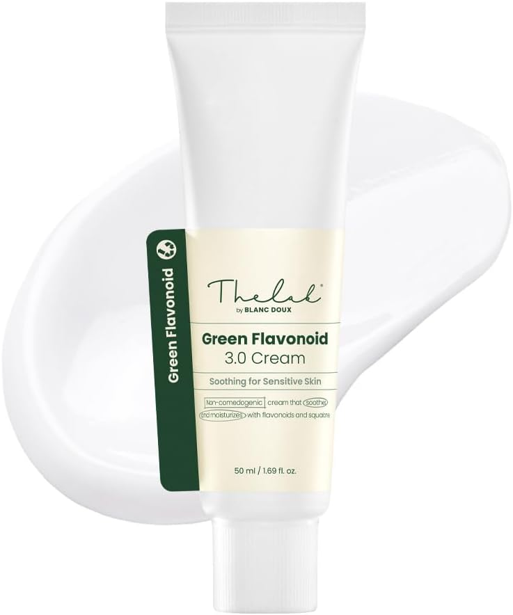 Green Flavonoid 3.0 Cream- Lightweight, Trouble Care,K Beauty Korean Moisturizer for Face, Soothing & Moisture for Acne Prone Skin, Non-Comedogenic Hydrating Cream, 50ml/1.69 fl oz