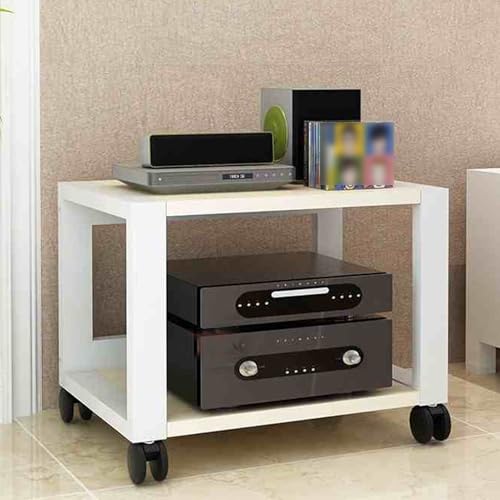 Estante de Audio móvil de 2 niveles para tocadiscos y consola 6