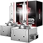 Torchbeam D1S D1R HID Headlight Bulbs, 400% Brightness, 6000K Diamond White Xenon Headlight Bulbs, Metal Snap Ring and Base, 5 Minutes Installation, Pack of 2