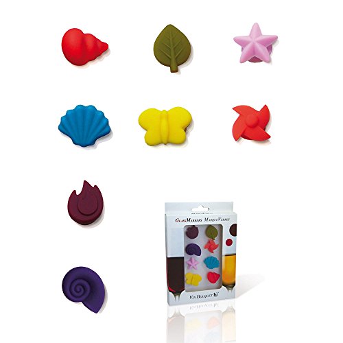 Vin Bouquet FIA 010 - Set di 8 segna Bicchieri a Ventosa