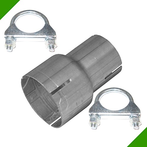 Réducteur de tuyau d'échappement de 45 mm à 60 mm avec 2 colliers de serrage pour système d'échappement Cover