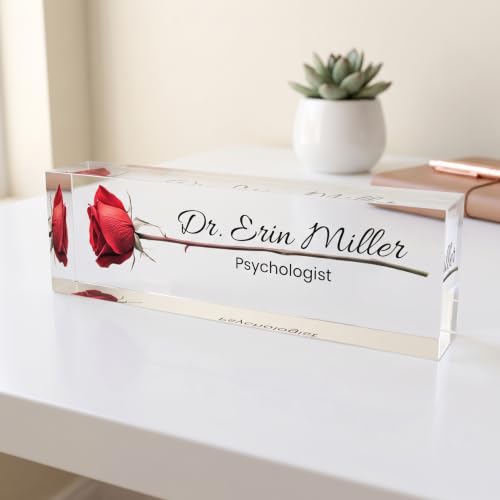 Image of Artblox | Modern Acrylic Desk Plate, Personalized Name Title Sign