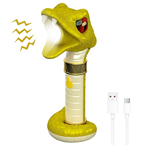 COSOOS Rechargeable Flashlight for Kids, Hiss & Music Mode, Kids Flashlight Toys, Outdoor Camping Gear Accessories, Christmas Stocking Stuffer for Kids 3 4 5 6 7 8 9 Years Boys Girls