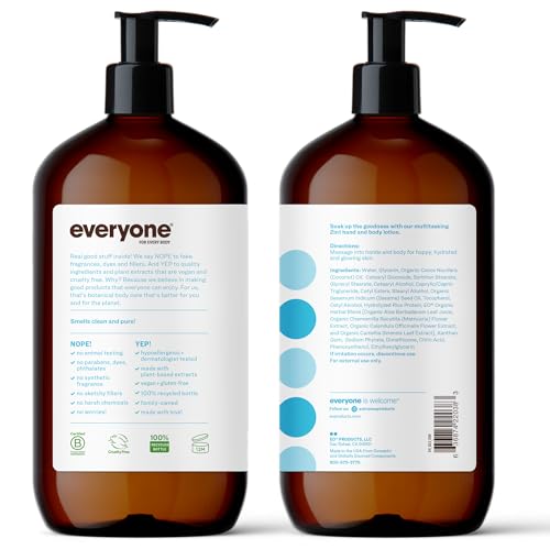 Everyone Nourishing Hand and Body Lotion, 32 Ounce (Pack of 2), Unscented, Plant-Based Lotion with Pure Essential Oils, Coconut Oil, Aloe Vera and Vitamin E - Image 3