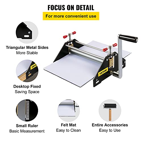 VEVOR Printing Etching Press, 9\" x 15\" Printing Size Etching Press, All Metal Construction Basic Etching Press, Professional Printmaking Press, Printing Press for Monotype Printmaking and Etching