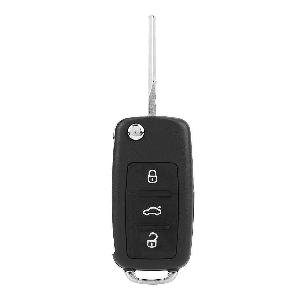 KSTE Samochodowy pilot zdalnego sterowania, 5K0837202AD 3-przyciskowy pilot zdalnego sterowania do samochodu 434 MHz ID48 nadajnik chipowy kompatybilny z Beetle Caddy