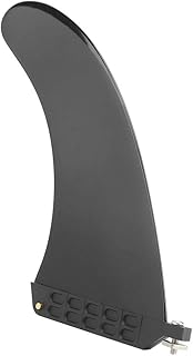 Keenso 8in Eco-friendly PVC Surfboard Fins Paddle Board Fin Surfboard Plastic Fin Replacement Watershed Balancing Surfboard Accessory Black boating