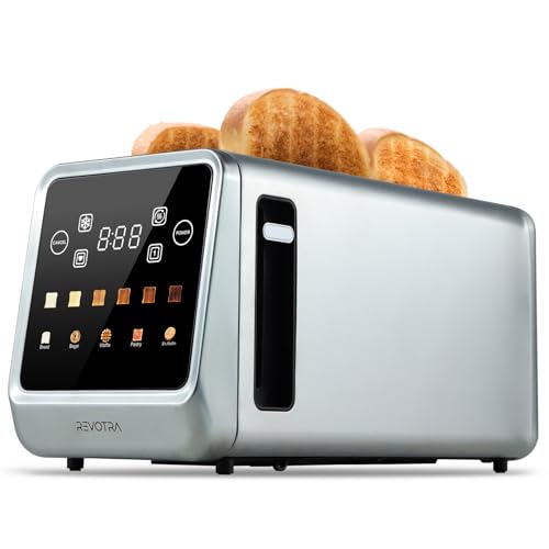 Long Slot Toaster 4 Slice, Touch Screen LED Display, 1.5”...