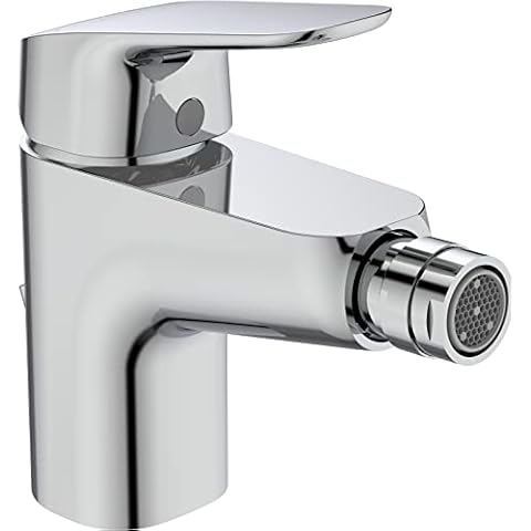 Ceraflex Bidet Mixer Tap + Aerator and Ball Joint Plastic Pull Knob Drain Fitting Cover