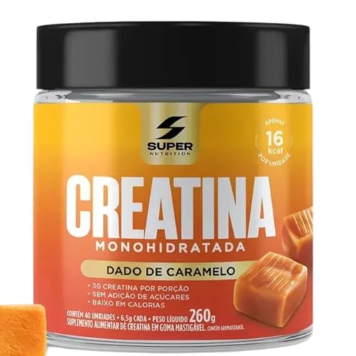 Creatina Caramel (40 unids - 260g), Dados de Caramelo, Super Nutr...