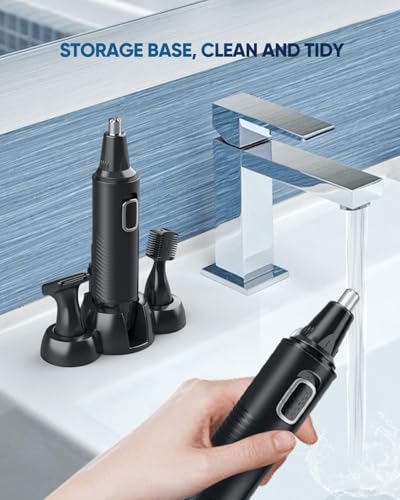 Nasenhaartrimmer, USB Wiederaufladbar Nasenhaarschneider 3 in 1 Set Ohrhaarschneider mit...