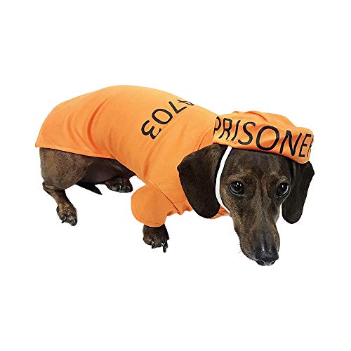 Disfraz Prisionero Naranja para Perro Grande