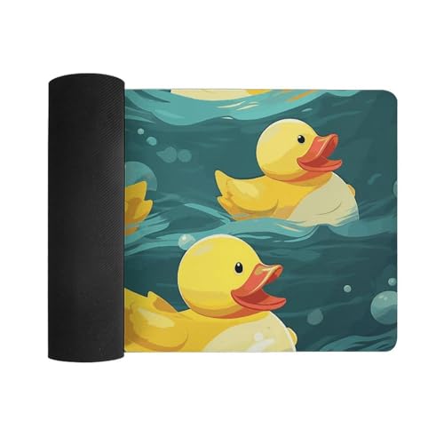 Desk Pad Protector 24x12 Inch Extended Rubber Ducks Mouse Mat miniatura 3