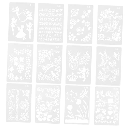 YOSADIER �����`��e���v���[�g 12�� ����y�C���g�X�e���V�� �L�b�Y�N���t�g�p ���p�^�[��DIY�`��c�[�� �w�Z��ƒ�̍��Ή� �z���͈琬