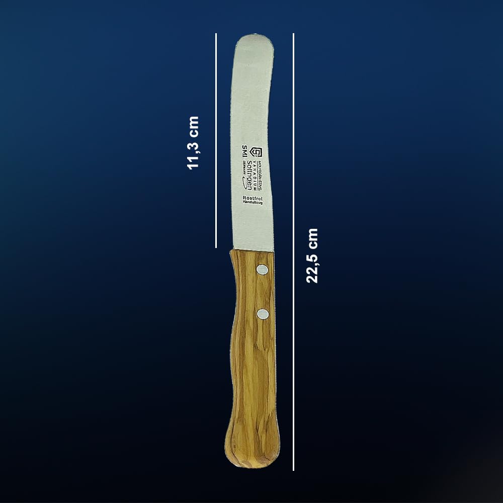 Schwertkrone - Coltello spelucchino con manico in legno d'ulivo, per verdure