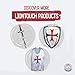 Liontouch - Maltese Crusader Knight Helmet | Age 3-8 Years – One Size Fits All | Medieval Pretend Play Foam Toy In Red Cross Style| Safe & Durable Armor Accessory For Dress Up & Costumes For Boys