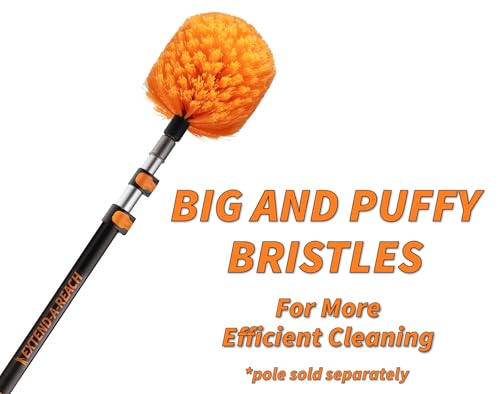 Image of 5-25 ft Cobweb Duster with Extension Pole / / 30+ Foot High Reach Spider Web Cleaner Cobweb Brush for Outdoor & Indoor Web Cleaning / / Lightweight & Sturdy Telescopic Pole / / The Ultimate Dusting Kit