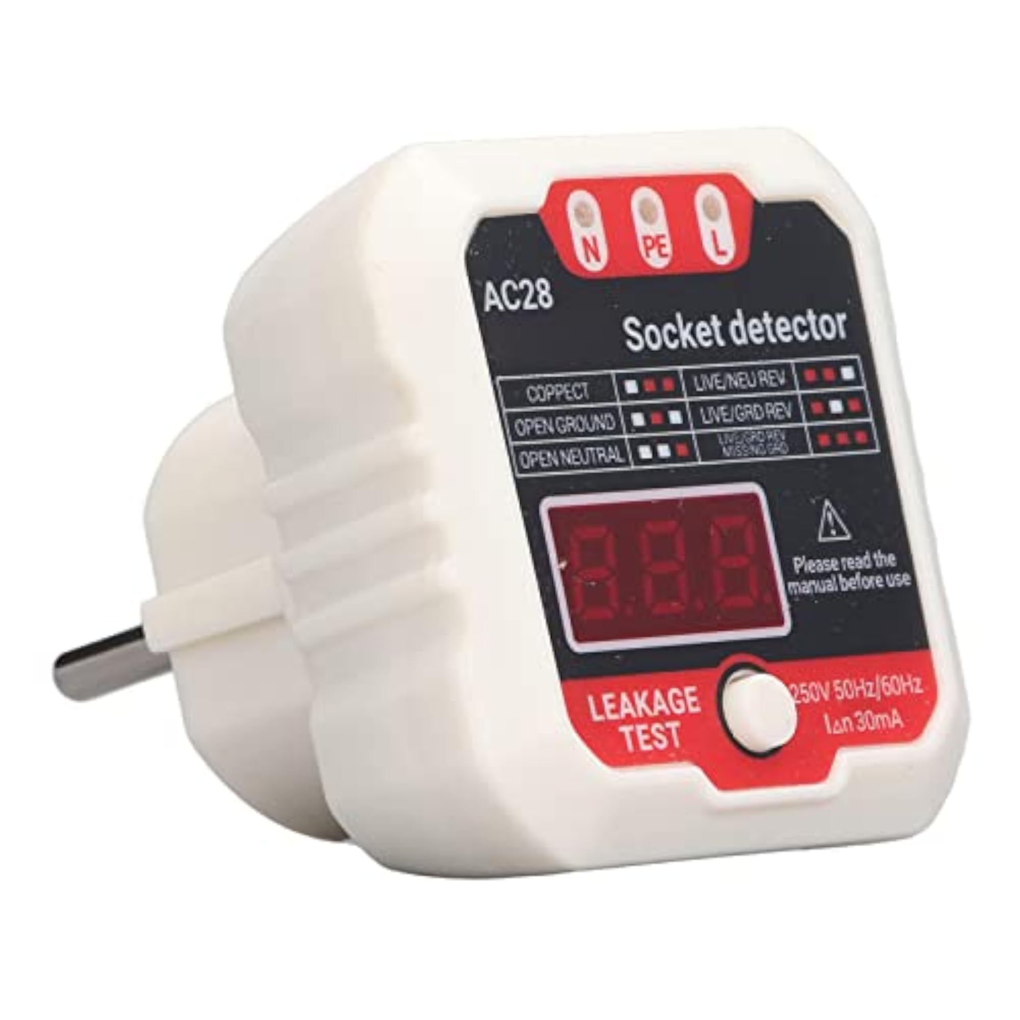 Polarity Socket Tester with LCD Display