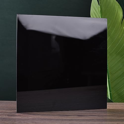 Image of 6 PCS Black Cast Acrylic Opaque (no-Transparent) Plastic Sheet 8 x 8 Inch (.118 inch Thick), for Signs, DIY Projects.