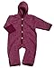 Produktbild Cosilana, NEU Baby Fleece Overall mit Umschlag, 60% Schurwolle (kbT), 40% Baumwolle (KBA) (74/80, Weinrot Melange)