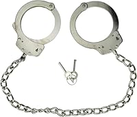 Profi Fußfesseln aus Metall, silber - Polizei-Standard - EXIL EDITION - Polizei Fußfesseln, silber