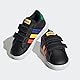 adidas Unisex Baby Grand Lifestyle Hook and Loop Shoes Tennisschuhe, Core Black/Lucid Blue/Court Green, 19 EU