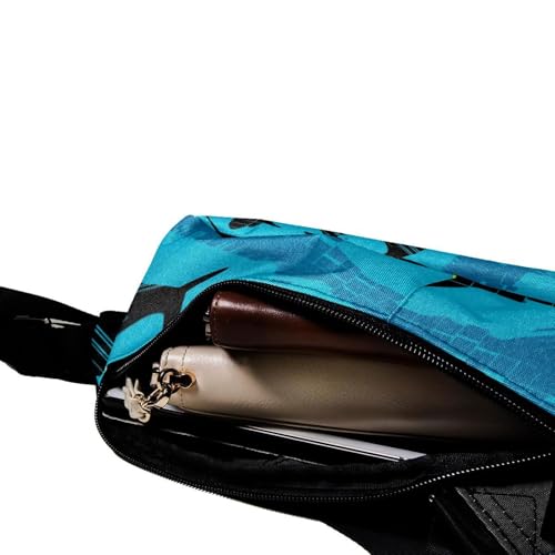 Mochila de hombro de tiburones y mantarrayas para viajes y senderismo multicolor 5