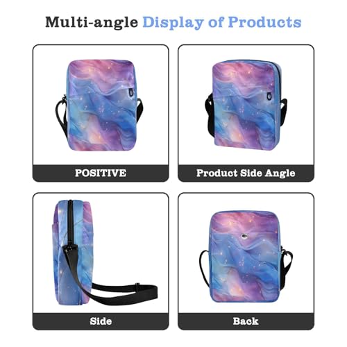mens messenger bag Crossbody Small Bags For Women Women's Cross Body Purse Adjustable Strap for Casual Casual- Ethereal Cosmic Wave Pattern4