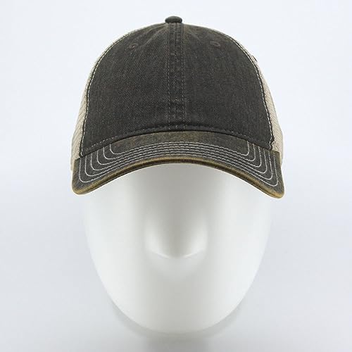 Image of The Vintage Year Distressed Cotton Unstructured Soft Mesh Breathable Adjustable Dirty Wash Dad Hat Trucker Baseball Cap