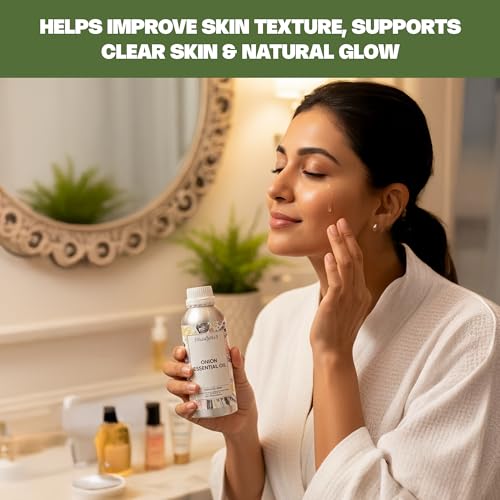 Image of VedaOils Onion Hair Oil 100ml | 100% Pure & Natural Onion Essential Oil for Hair Growth, Hair Fall Control, Scalp Care & Strong Healthy Hair