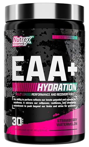 Aminoácidos, Nutrex Research Hidratación EAA | Polvo EAAs + BCAA | Recuperación muscular, fuerza, construcción muscular, resistencia | Aminoácidos esenciales 8G +...