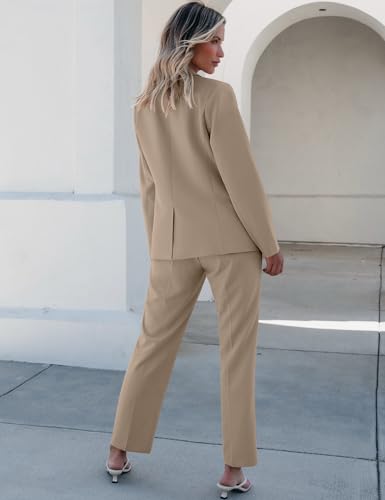 Image of luvamia Women's Two Piece Sets Pants Suits Dressy Business Casual Outfits Professional Blazer Pantsuits Set Work Office