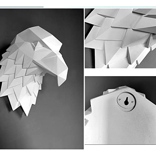 Tête d'aigle géométrique décoration murale salon relief noir