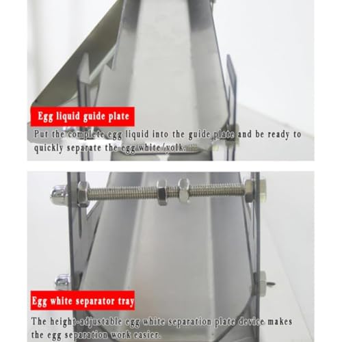 Separator białka żółtka kurczaka, grubość 2 mm, maszyna do oddzielania jajek ze stali nierdzewnej 304, 500-800 szt./h, wyjściowy filtr płynu do jajek, regulowana wysokość, do kaczych jaj kurzych
