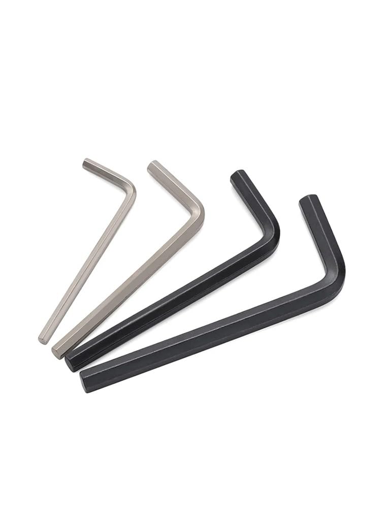 Chiave esagonale 0,7/0,9/1,27/1,5/2/2,5/3/4/5/6/8/10/12-17 mm argento/nero Mini set di chiavi a brugola esagonali a forma di L Chiave a impugnatura a L for bicicletta(Nickel plated,M17-1pcs)