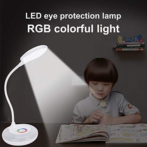 Rgb Table Lamp, Colorful Lamp Abs 900Lx Desk Lamp, Touch Dimming For Bedroom(Plug-In) #TOP27