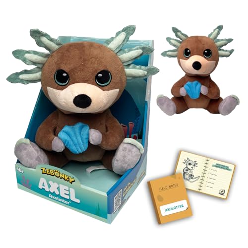 Zebonky Axel Axolotter – 12” Soft & Cuddly Plush Axolotl