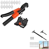 RailinGo 10 Ton Hydraulic Crimping Tool with 13 Dies and 10 Pair 1/8