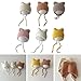 Infant Ear Knit Cap Fashionable Newborn Cute Neonatal Fetal Baby Knitted Pullover Hat with Strap Tie Warm and