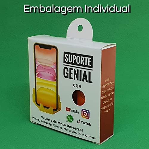 Kit com 4 Suporte Genial de Mesa para Celular ou Mini Tablet Serve em todos os aparelhos iPhone Sams