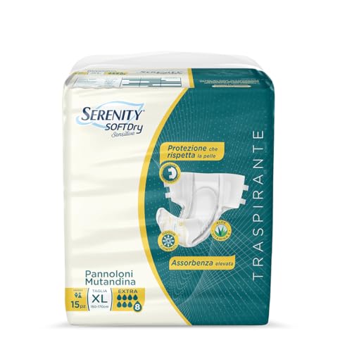 Serenity Soft Dry - Sensitive Pannolone Mutandina Taglia Xl Maxi, 15 Pannoloni