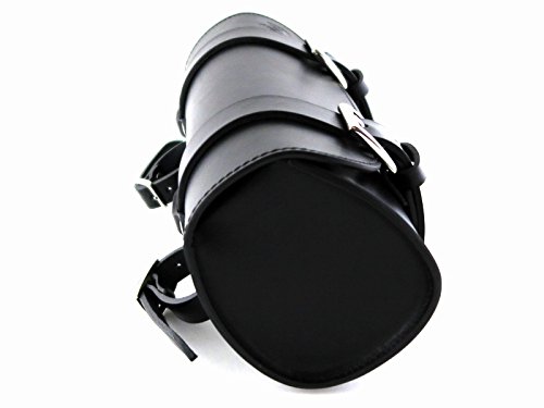 Custom Style BA170 - Handgefertigte Koffertasche aus Leder für Motorrad Schwarz