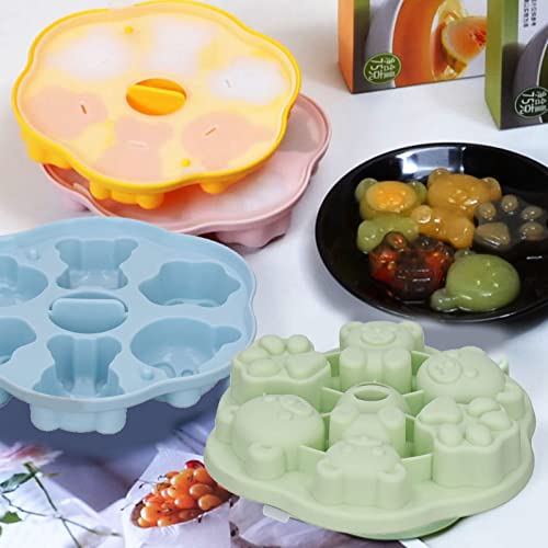 Molde de silicona para cubitos con tapa, amarillo miniatura 7